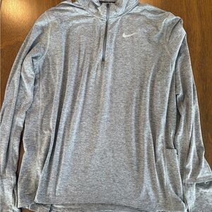 Nike Heather Gray Quarter-Zip Pullover